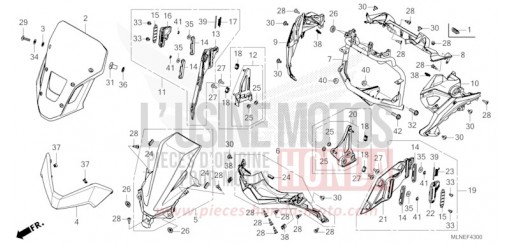 GAINE DE PROTECTION AVANT (1) CRF1100DS de 2025